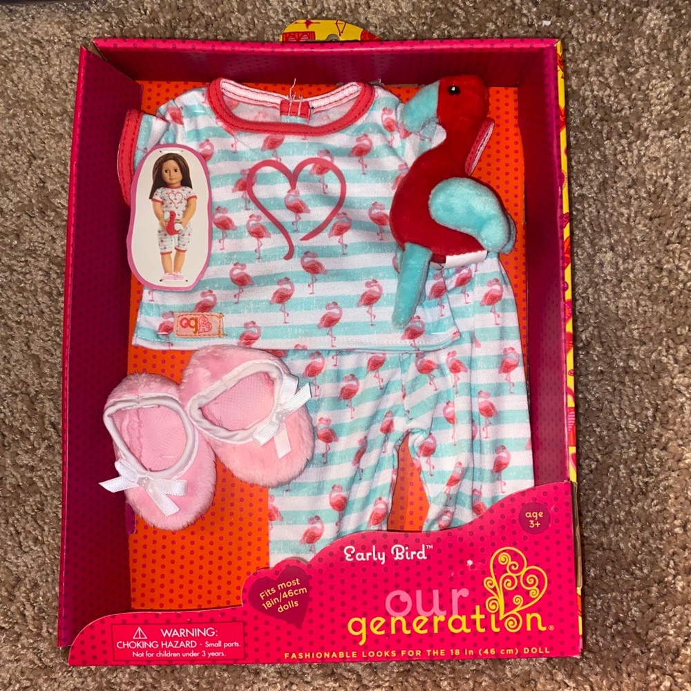 New in Packaging Our Generation Early Bird Outfit and Accessories for 3+ Ages